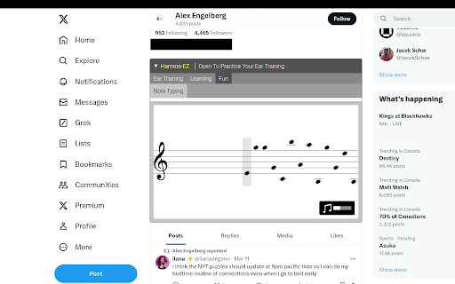 Ear Training With Harmon EZ  from Chrome web store to be run with OffiDocs Chromium online