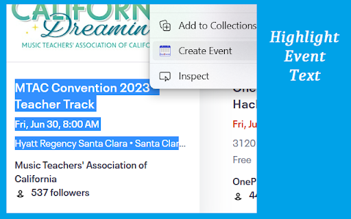 EasEvent  from Chrome web store to be run with OffiDocs Chromium online