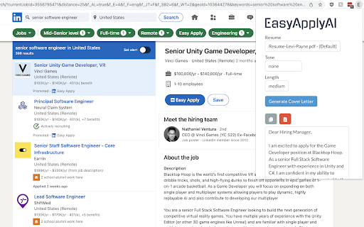 EasyApplyAI  from Chrome web store to be run with OffiDocs Chromium online