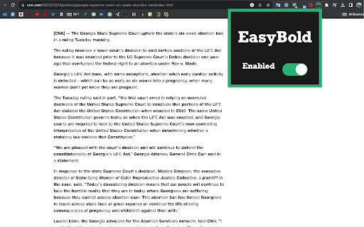 Easy Bold Reader  from Chrome web store to be run with OffiDocs Chromium online