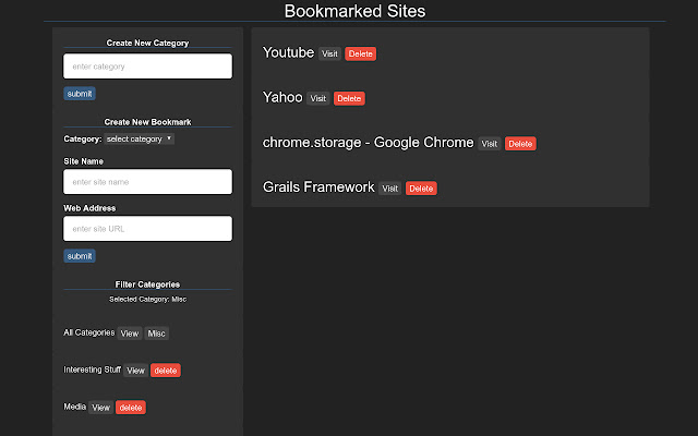 Easy Bookmarks  from Chrome web store to be run with OffiDocs Chromium online