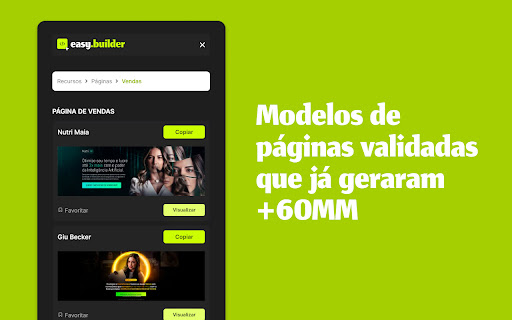 Easy Builder  from Chrome web store to be run with OffiDocs Chromium online
