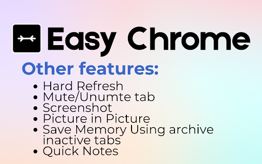 Easy Chrome  from Chrome web store to be run with OffiDocs Chromium online