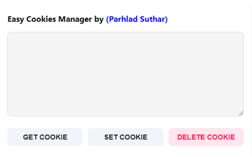 Easy Cookies Manager  from Chrome web store to be run with OffiDocs Chromium online