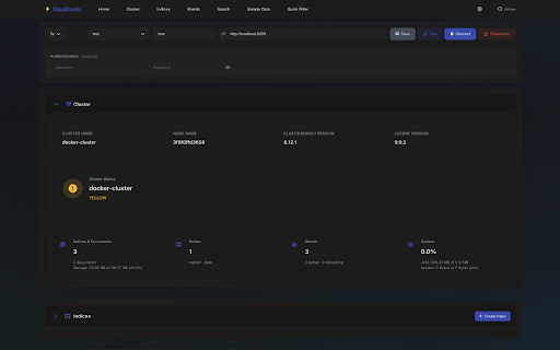 EasyElastic Elasticsearch UI  from Chrome web store to be run with OffiDocs Chromium online