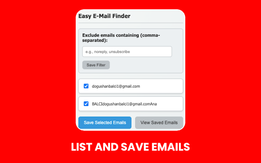 Easy E Mail Finder  from Chrome web store to be run with OffiDocs Chromium online