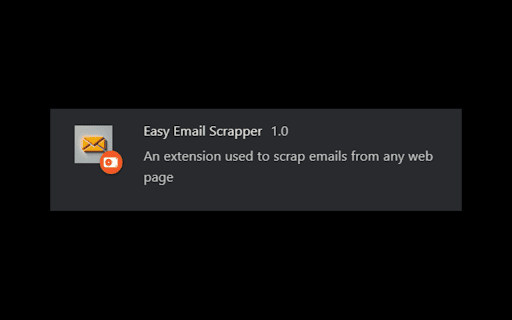 Easy Email Scrapper  from Chrome web store to be run with OffiDocs Chromium online