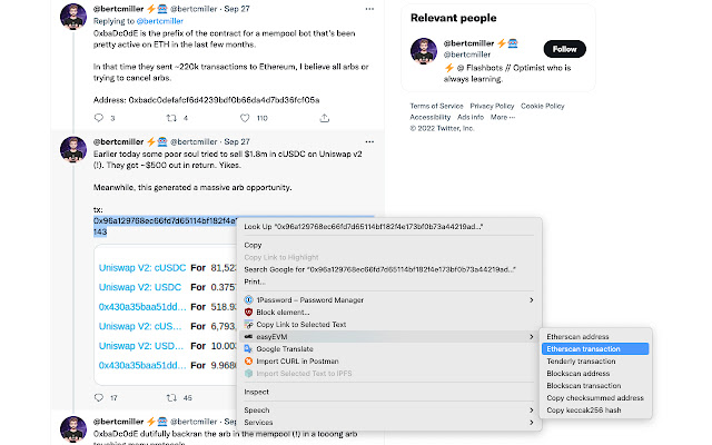 easyEVM  from Chrome web store to be run with OffiDocs Chromium online