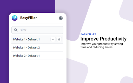EasyFiller Automatic Form Filler from Chrome web store to be run with OffiDocs Chromium online EasyFiller Automatic Form Filler from Chrome web store to be run with OffiDocs Chromium online