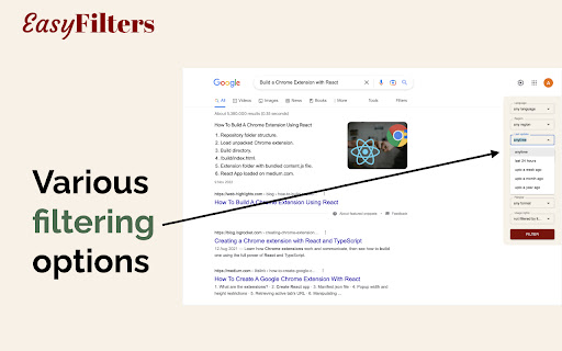 Easy Filters from Chrome web store to be run with OffiDocs Chromium online Easy Filters from Chrome web store to be run with OffiDocs Chromium online