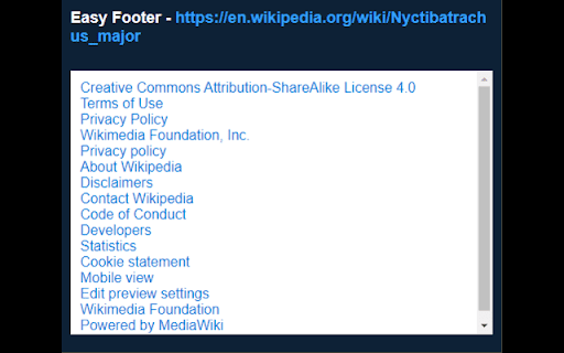 Easy Footer  from Chrome web store to be run with OffiDocs Chromium online