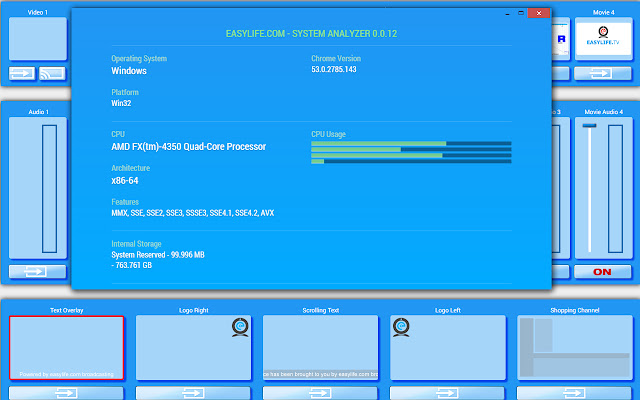 Easylife.com System Analyzer  from Chrome web store to be run with OffiDocs Chromium online