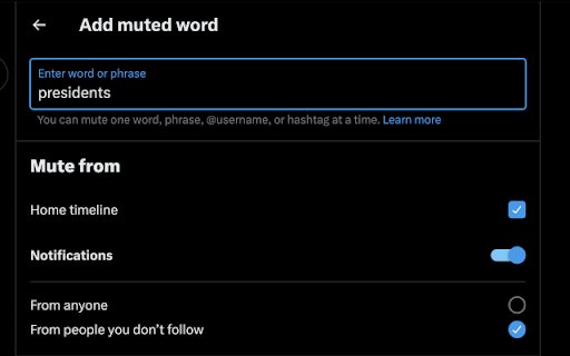 Easy Mute Words for X  from Chrome web store to be run with OffiDocs Chromium online