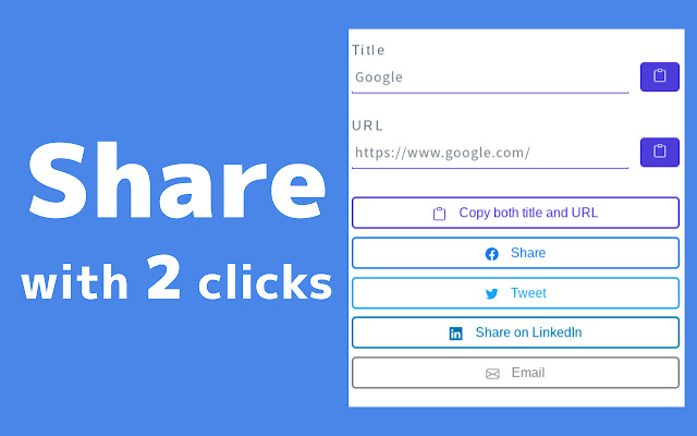 Easy Page Sharing  from Chrome web store to be run with OffiDocs Chromium online