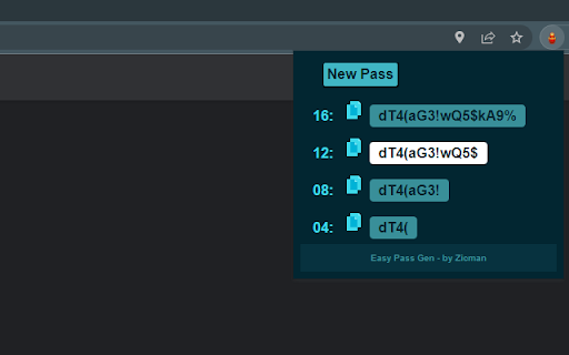 EasyPass Gen  from Chrome web store to be run with OffiDocs Chromium online