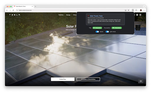 Easy SERP Preview  from Chrome web store to be run with OffiDocs Chromium online