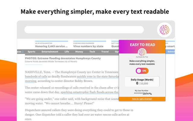Easy to read  from Chrome web store to be run with OffiDocs Chromium online