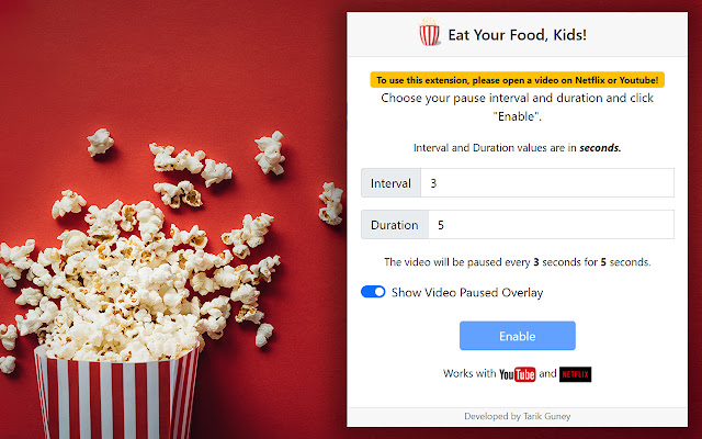 Eat Your Food, Kids!  from Chrome web store to be run with OffiDocs Chromium online