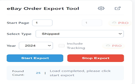 eBay Order Export Tool  from Chrome web store to be run with OffiDocs Chromium online