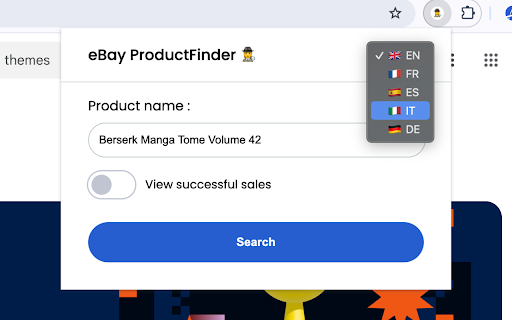 eBay ProductFinder  from Chrome web store to be run with OffiDocs Chromium online