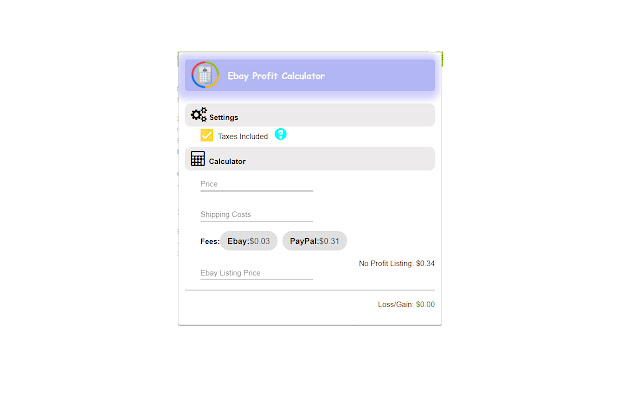 eBay Profit Calculator из интернет-магазина Chrome будет работать с OffiDocs Chromium онлайн
