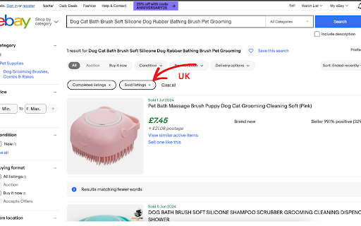 eBay Sold and Completed (US  UK)  from Chrome web store to be run with OffiDocs Chromium online