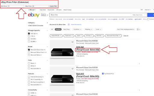 eBay Total Price Display  from Chrome web store to be run with OffiDocs Chromium online