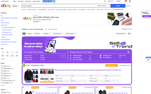 eBay Trend Finder  from Chrome web store to be run with OffiDocs Chromium online