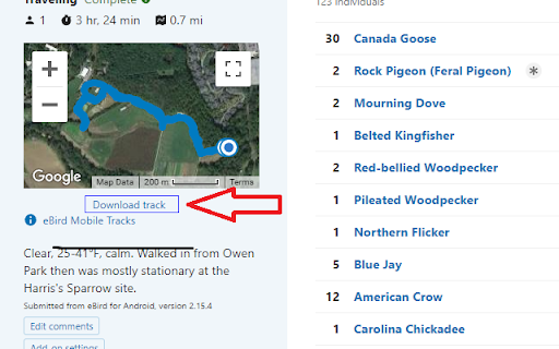 eBird assistant  from Chrome web store to be run with OffiDocs Chromium online