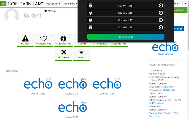 ECHOed Links  from Chrome web store to be run with OffiDocs Chromium online
