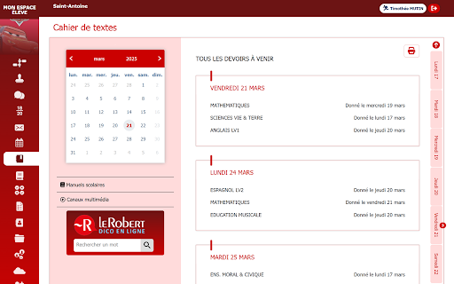 EcoleDirecte Manager  from Chrome web store to be run with OffiDocs Chromium online