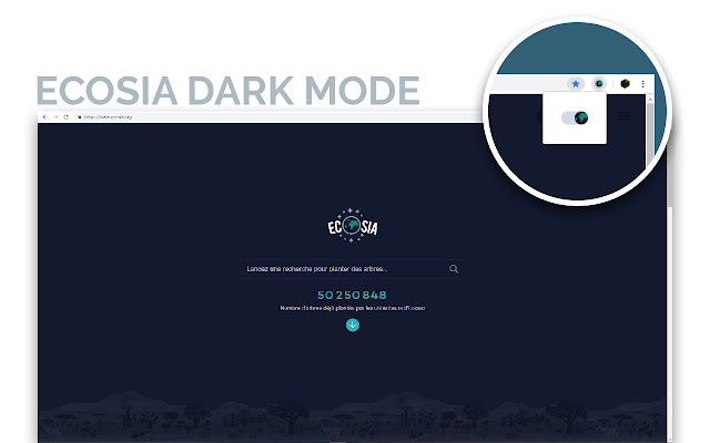 Ecosia Darkmode  from Chrome web store to be run with OffiDocs Chromium online
