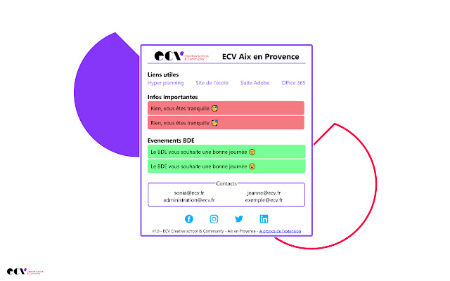 ECV Aix en Provence  from Chrome web store to be run with OffiDocs Chromium online