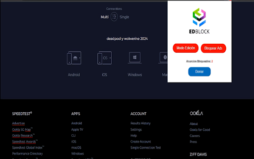 EdBlock  from Chrome web store to be run with OffiDocs Chromium online