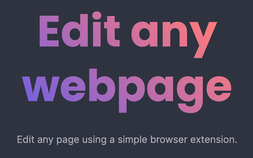 Edit Any Page  from Chrome web store to be run with OffiDocs Chromium online