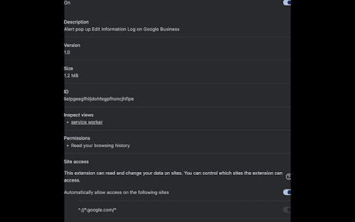 Edit Logs Extesnion  from Chrome web store to be run with OffiDocs Chromium online