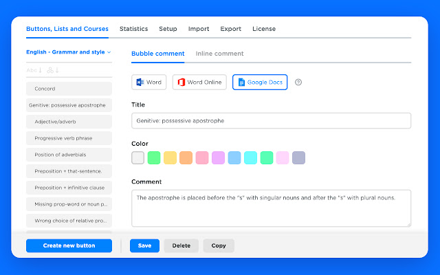 Editool Smart feedback  from Chrome web store to be run with OffiDocs Chromium online