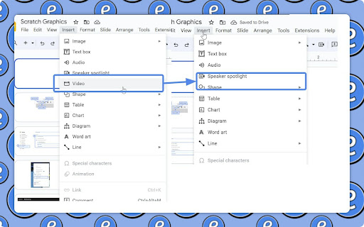 Eduk8mes Hide Insert Video  from Chrome web store to be run with OffiDocs Chromium online