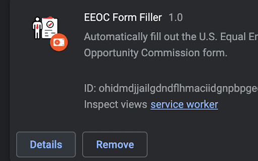 EEOC Form Filler  from Chrome web store to be run with OffiDocs Chromium online