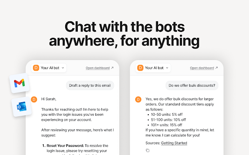 eesel AI: ChatGPT Sidebar for AI in Google Docs, Zendesk  more  from Chrome web store to be run with OffiDocs Chromium online