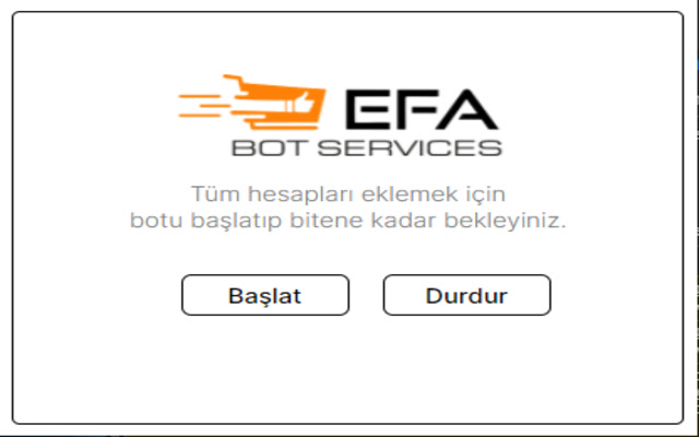 EFA Bot Services  from Chrome web store to be run with OffiDocs Chromium online