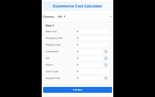 Effective Cost Calculator  from Chrome web store to be run with OffiDocs Chromium online