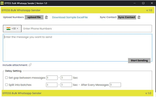 EFFESS Services Free Bulk Message Sender  from Chrome web store to be run with OffiDocs Chromium online