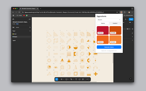 Eggradients  from Chrome web store to be run with OffiDocs Chromium online