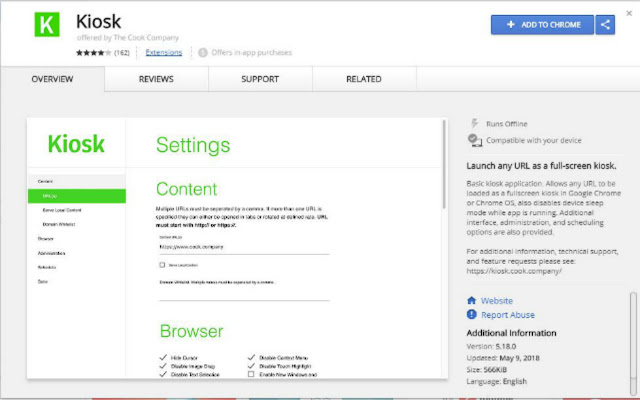 eGov Kiosk  from Chrome web store to be run with OffiDocs Chromium online