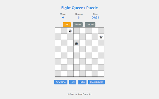 Eight Queens Puzzle  from Chrome web store to be run with OffiDocs Chromium online