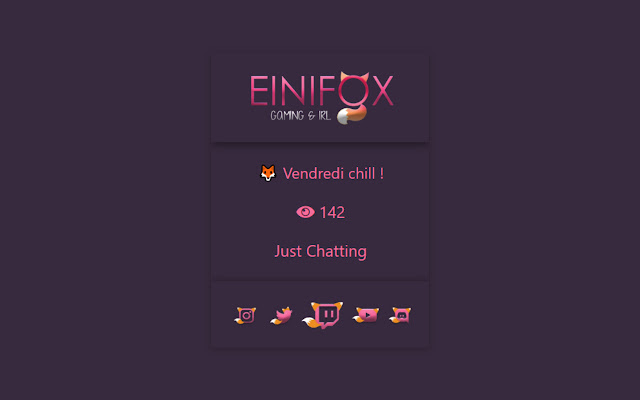 EinifoxLive  from Chrome web store to be run with OffiDocs Chromium online