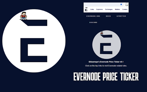 Ekiserrepes Evernode Price Ticker  from Chrome web store to be run with OffiDocs Chromium online
