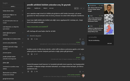 Ekşi Yazar Sicil  from Chrome web store to be run with OffiDocs Chromium online