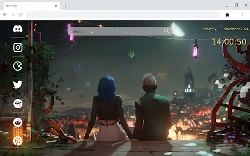 Ekko X Powder Watching Fireworks Arcane 2: Live Wallpaper for Chrome  from Chrome web store to be run with OffiDocs Chromium online